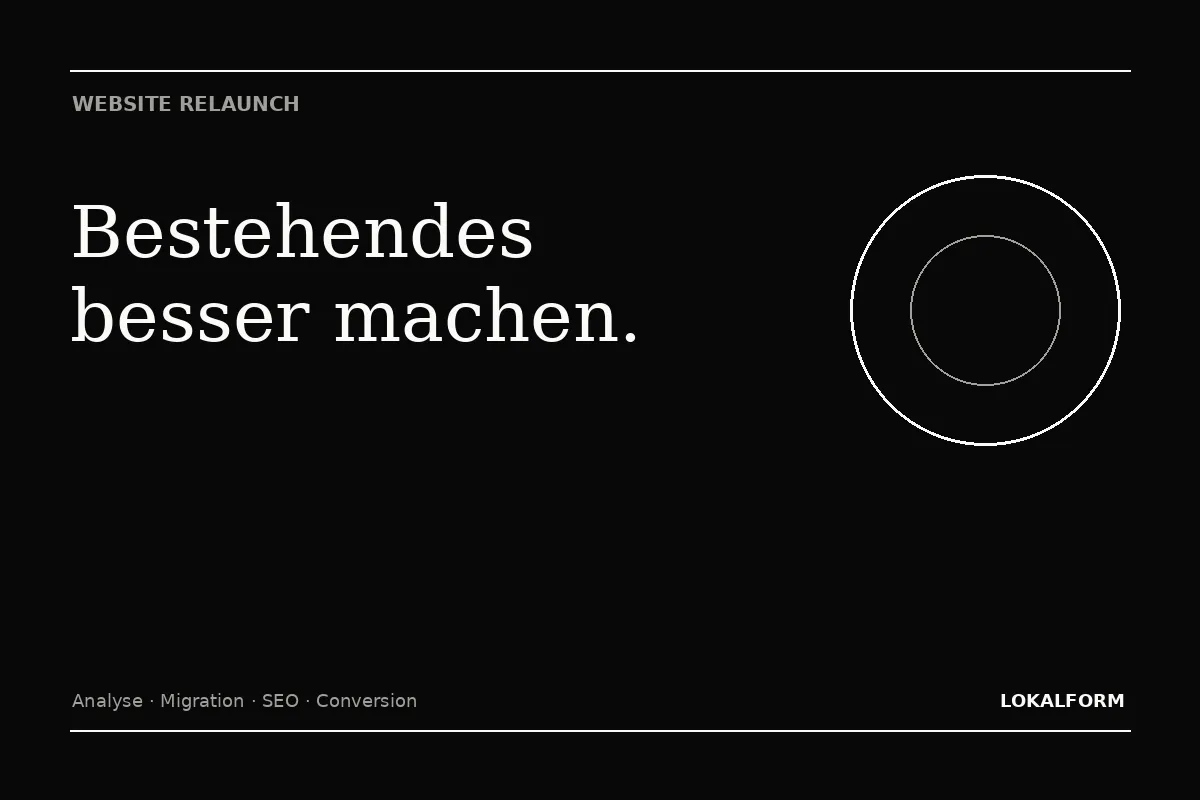 Schwarz-weißes Editorial-Motiv für einen Website-Relaunch